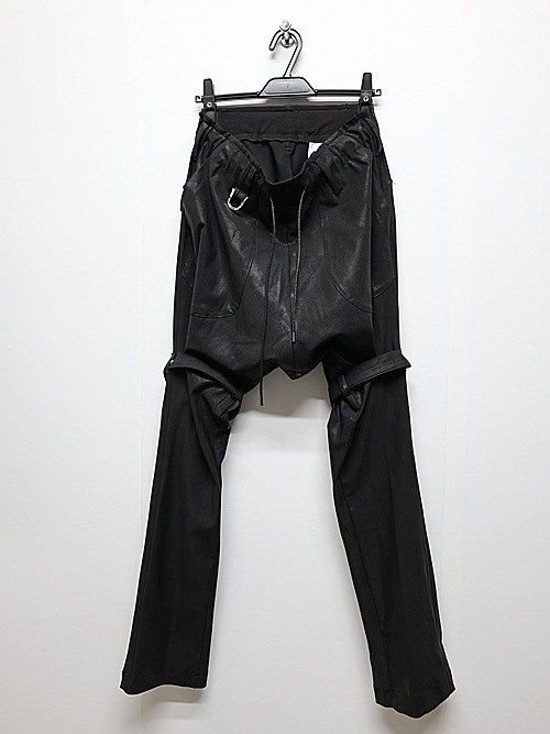 (ͽʡ121ͽ/kiryuyrik奦奦/Coating High Tension Jersey Saruel Bondage Pants/Black