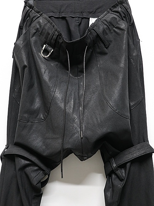 (ͽʡ121ͽ/kiryuyrik奦奦/Coating High Tension Jersey Saruel Bondage Pants/Black