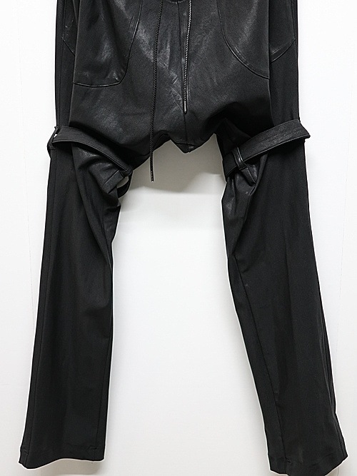 (ͽʡ121ͽ/kiryuyrik奦奦/Coating High Tension Jersey Saruel Bondage Pants/Black