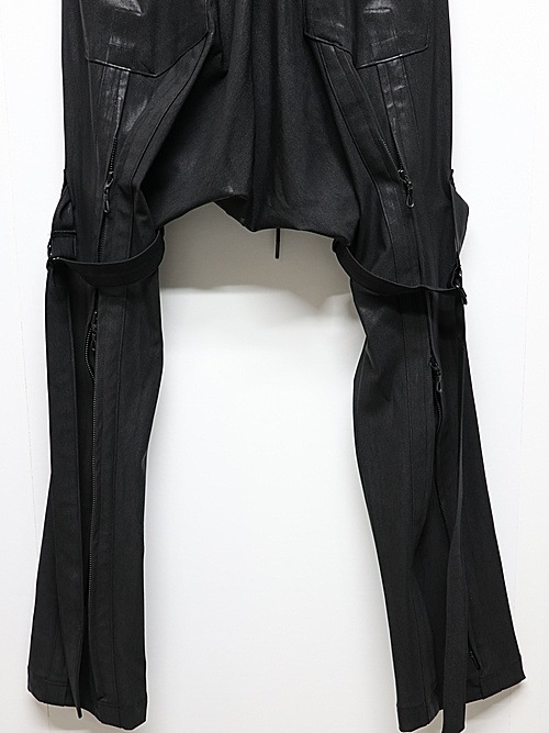(ͽʡ121ͽ/kiryuyrik奦奦/Coating High Tension Jersey Saruel Bondage Pants/Black