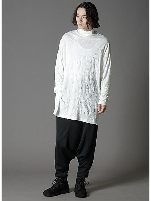 Ground Y�����饦��ɥ磻/CATCH WASHER BIG TURTLENECK T-LONG SLEEVES/BLACK