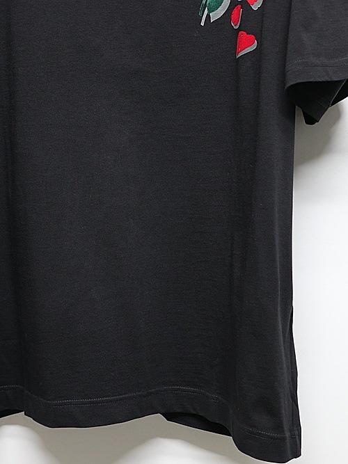 Ground Y�����饦��ɥ磻/26/- JERSEY ROSE T-SHIRT/BLACK