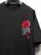 Ground Y�����饦��ɥ磻/26/- JERSEY ROSE T-SHIRT/BLACK