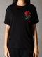 Ground Y�����饦��ɥ磻/26/- JERSEY ROSE T-SHIRT/BLACK