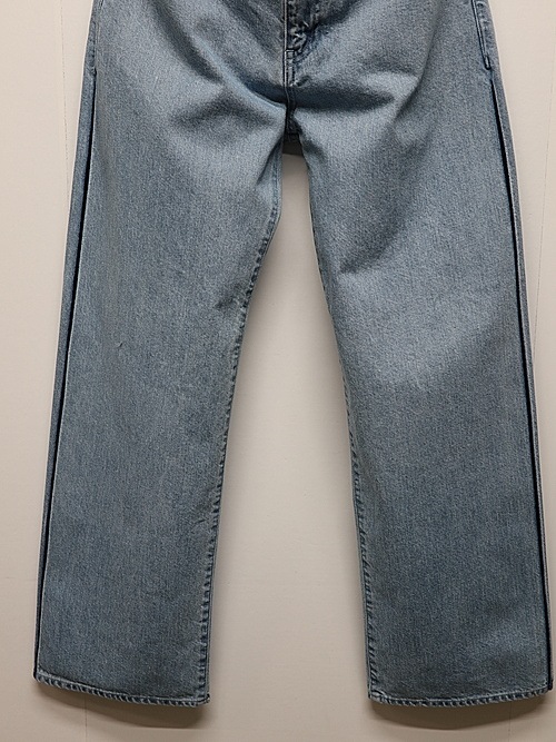 LAD MUSICIAN����å� �ߥ塼�������/12oz BLEACH DENIM STRAIGHT PANTS/FADE BLUE