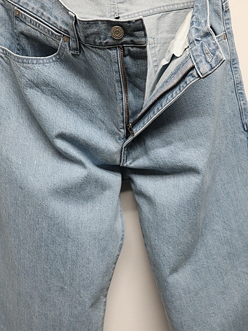 LAD MUSICIAN����å� �ߥ塼�������/12oz BLEACH DENIM STRAIGHT PANTS/FADE BLUE