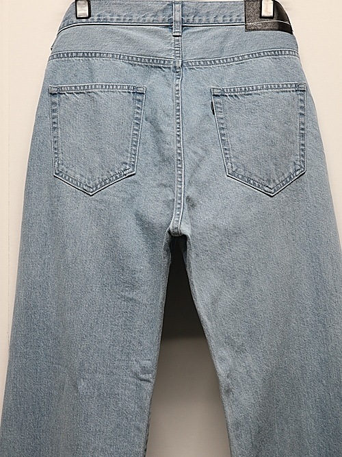 LAD MUSICIAN����å� �ߥ塼�������/12oz BLEACH DENIM STRAIGHT PANTS/FADE BLUE