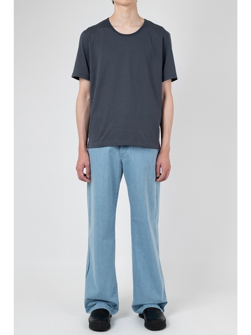LAD MUSICIAN����å� �ߥ塼�������/12oz BLEACH DENIM STRAIGHT PANTS/FADE BLUE