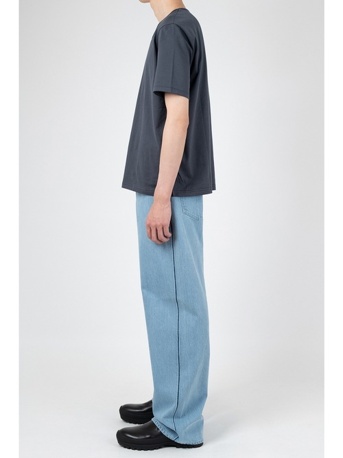 LAD MUSICIAN����å� �ߥ塼�������/12oz BLEACH DENIM STRAIGHT PANTS/FADE BLUE