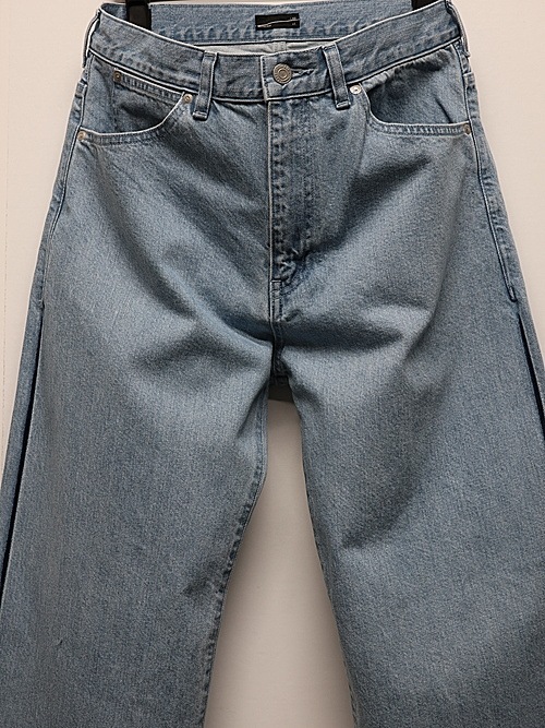 LAD MUSICIAN����å� �ߥ塼�������/12oz BLEACH DENIM STRAIGHT PANTS/FADE BLUE