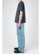 LAD MUSICIAN����å� �ߥ塼�������/12oz BLEACH DENIM STRAIGHT PANTS/FADE BLUE
