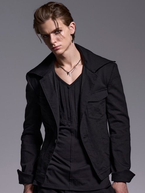 (ͽ���ʡ�3��4������ͽ��/kiryuyrik������奦����奦/BEATENJIKU Cut Frill-T/Black