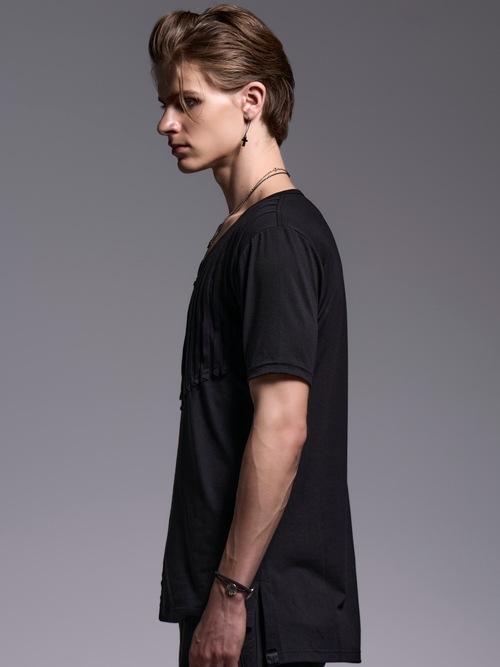 (ͽ���ʡ�3��4������ͽ��/kiryuyrik������奦����奦/BEATENJIKU Cut Frill-T/Black