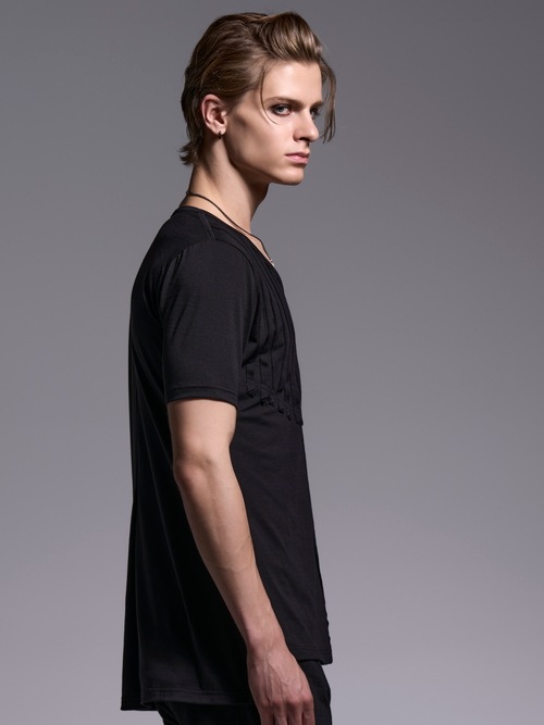 (ͽ���ʡ�3��4������ͽ��/kiryuyrik������奦����奦/BEATENJIKU Cut Frill-T/Black