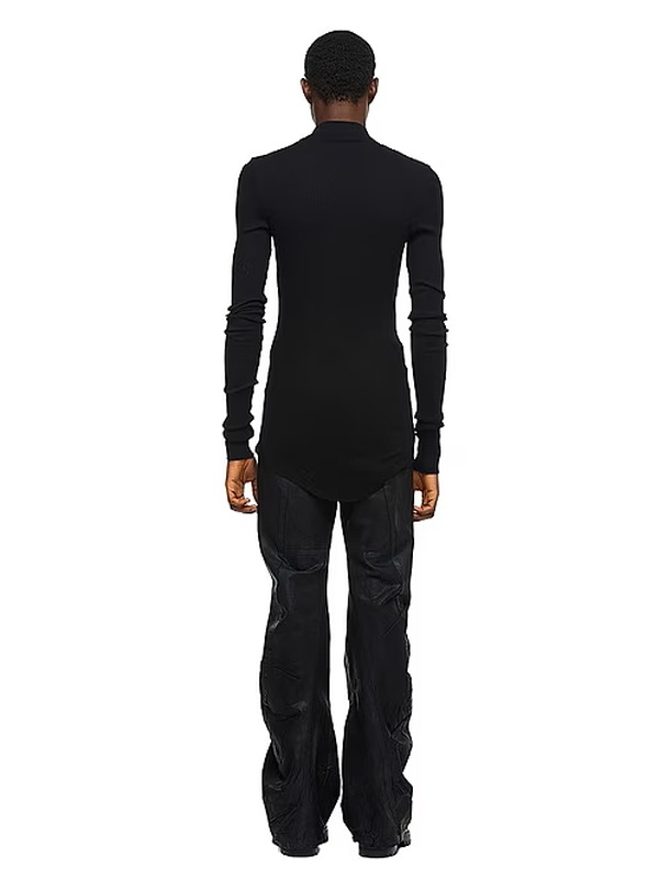 JULIUS����ꥦ��/COTTON/SILK RIB CUT & SEWN5/BLACK
