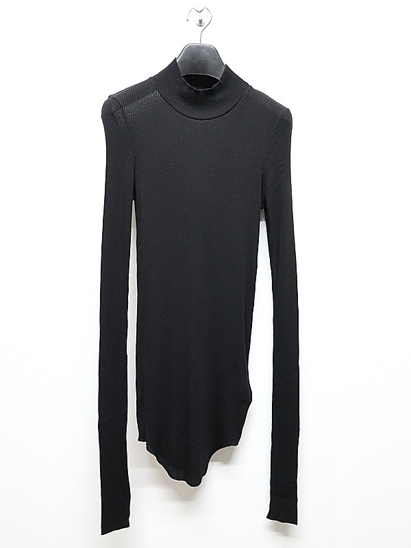 JULIUS����ꥦ��/COTTON/SILK RIB CUT & SEWN5/BLACK
