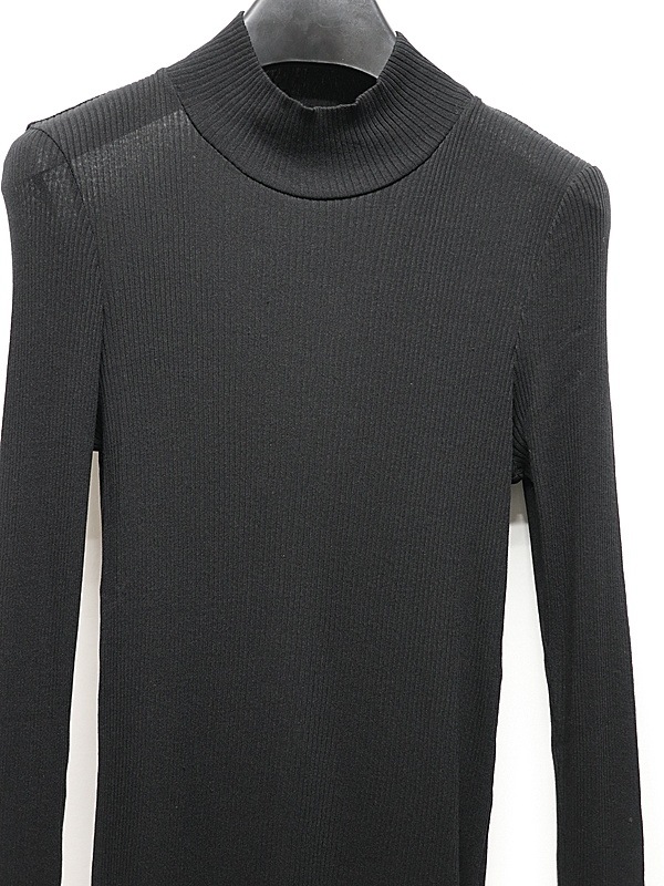 JULIUS����ꥦ��/COTTON/SILK RIB CUT & SEWN5/BLACK