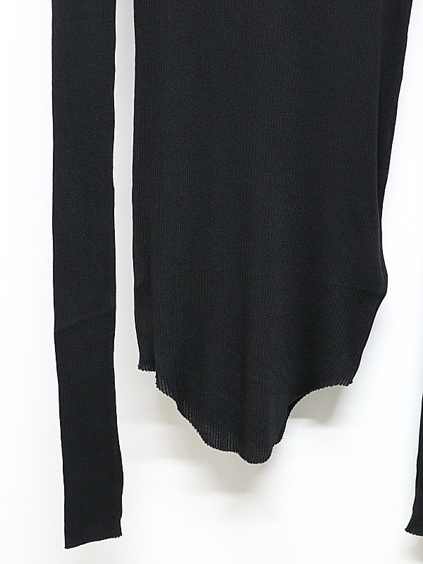 JULIUS����ꥦ��/COTTON/SILK RIB CUT & SEWN5/BLACK