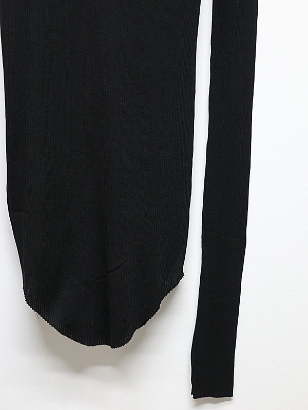 JULIUS����ꥦ��/COTTON/SILK RIB CUT & SEWN5/BLACK