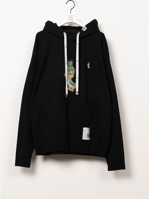 Maison MIHARA YASUHIRO���᥾�� �ߥϥ�䥹�ҥ�/French Terry  LEON PRINTED SWEAT HOODIE/BLACK
