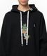 Maison MIHARA YASUHIRO���᥾�� �ߥϥ�䥹�ҥ�/French Terry  LEON PRINTED SWEAT HOODIE/BLACK