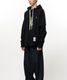 Maison MIHARA YASUHIRO���᥾�� �ߥϥ�䥹�ҥ�/French Terry  LEON PRINTED SWEAT HOODIE/BLACK