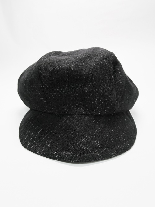 �㴰���nude:masahiko maruyama ���̡���:�ޥ��ҥ��ޥ���/Linen Double Cloth CASQUETTE/Black-Ecru