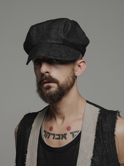 �㴰���nude:masahiko maruyama ���̡���:�ޥ��ҥ��ޥ���/Linen Double Cloth CASQUETTE/Black-Ecru