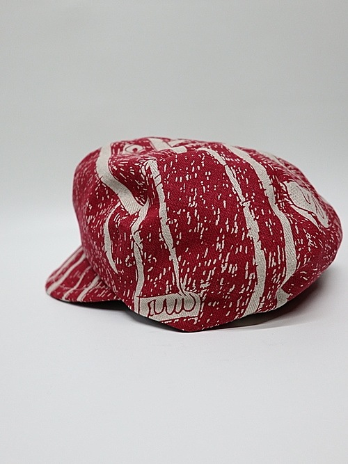 �㴰���nude:masahiko maruyama ���̡���:�ޥ��ҥ��ޥ���/Linen Viyella Pigmant Print CASQUETTE/Ecru-Red
