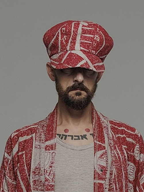�㴰���nude:masahiko maruyama ���̡���:�ޥ��ҥ��ޥ���/Linen Viyella Pigmant Print CASQUETTE/Ecru-Red
