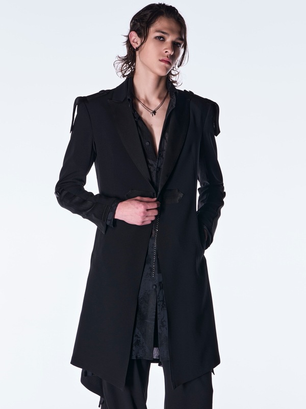 (ͽ���ʡ�8������9������ͽ��/kiryuyrik������奦����奦/Back Satin Goth Jacket��/Black