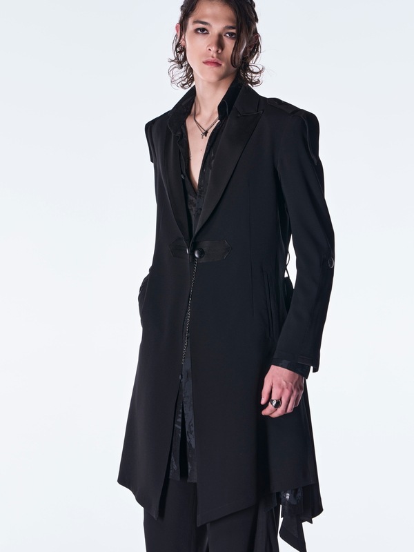 (ͽ���ʡ�8������9������ͽ��/kiryuyrik������奦����奦/Back Satin Goth Jacket��/Black