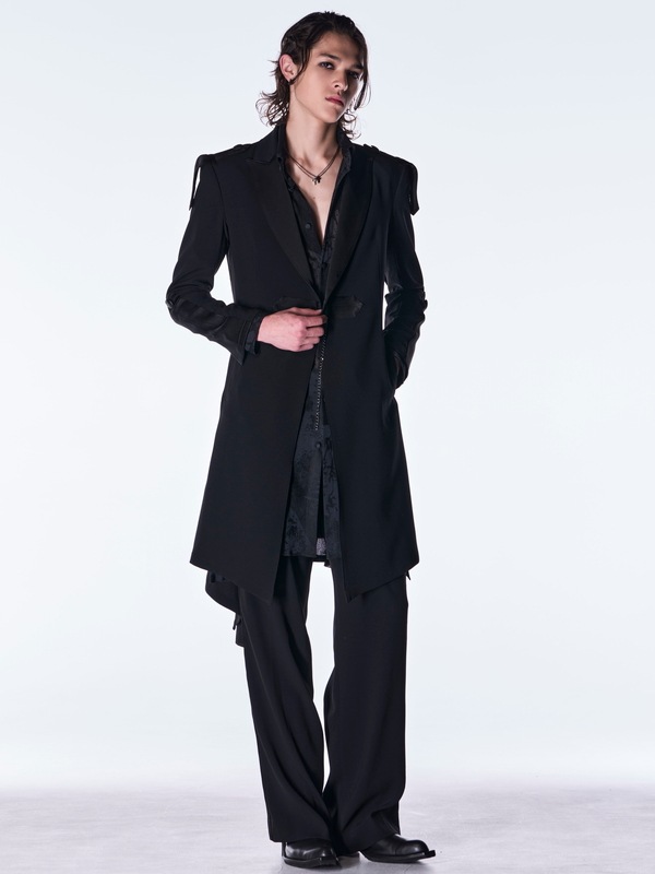 (ͽ���ʡ�8������9������ͽ��/kiryuyrik������奦����奦/Back Satin Goth Jacket��/Black