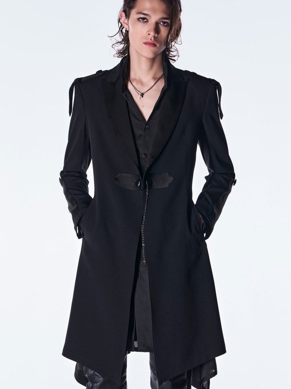 (ͽ���ʡ�8������9������ͽ��/kiryuyrik������奦����奦/Back Satin Goth Jacket��/Black