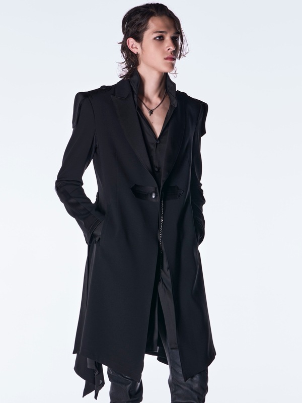 (ͽ���ʡ�8������9������ͽ��/kiryuyrik������奦����奦/Back Satin Goth Jacket��/Black
