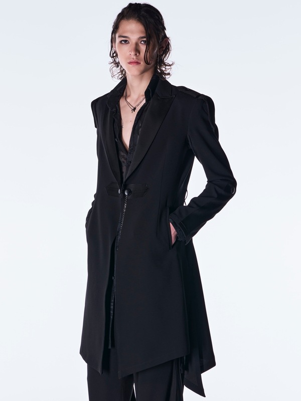 (ͽ���ʡ�8������9������ͽ��/kiryuyrik������奦����奦/Back Satin Goth Jacket��/Black