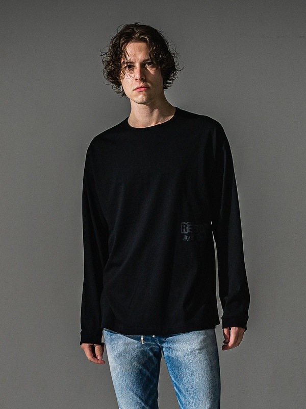 RESOUND CLOTHING���ꥵ����ɥ���������/LOOSE FIT uk over longsleave Tee/BLACK