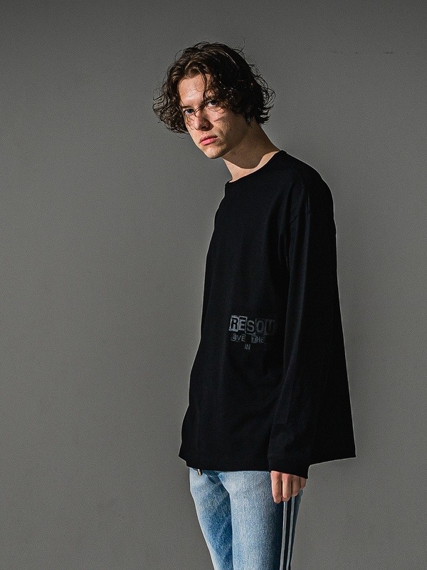 RESOUND CLOTHING���ꥵ����ɥ���������/LOOSE FIT uk over longsleave Tee/BLACK