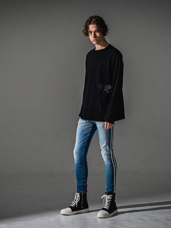 RESOUND CLOTHING���ꥵ����ɥ���������/LOOSE FIT uk over longsleave Tee/BLACK