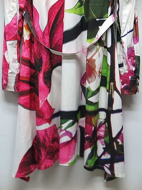�㴰���THE ONENESS�ʥ����ͥ���/Recycled PE Taffeta Bougainvilea Stand Collar Flare Shirt/Bougainvilea