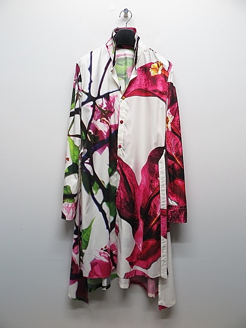 �㴰���THE ONENESS�ʥ����ͥ���/Recycled PE Taffeta Bougainvilea Stand Collar Flare Shirt/Bougainvilea