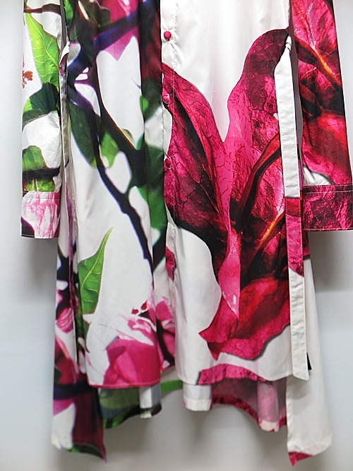 �㴰���THE ONENESS�ʥ����ͥ���/Recycled PE Taffeta Bougainvilea Stand Collar Flare Shirt/Bougainvilea