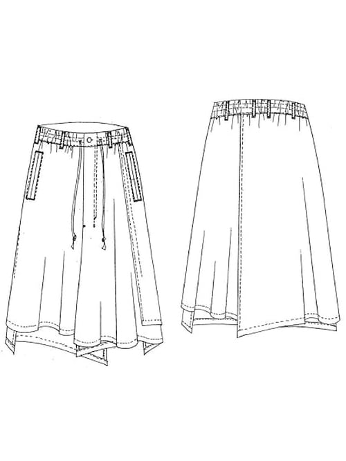 Ground Y饦ɥ磻/W/GABARDINE CIRCLE CROTCH PANTS/BLACK.