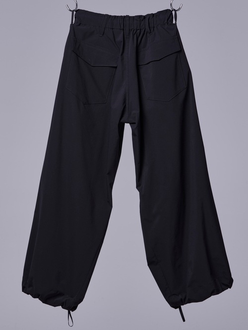 �㴰���THE ONENESS�������ͥ�/Sustinable Tuffeta Line Loose Pants/Black&BlackLINE