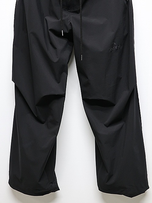 �㴰���THE ONENESS�������ͥ�/Sustinable Tuffeta Line Loose Pants/Black&BlackLINE