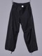 �㴰���THE ONENESS�������ͥ�/Sustinable Tuffeta Line Loose Pants/Black&BlackLINE