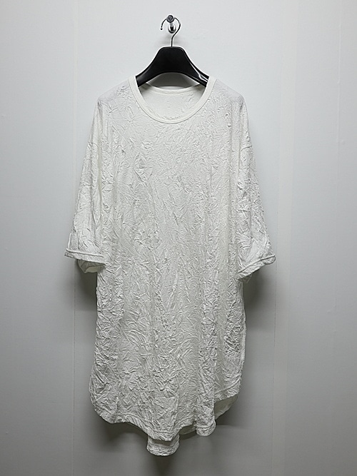 Ground Y�����饦��ɥ磻/COTTON POLYESTER HEM JUMBO SHORT SLEEVED T/WHITE.