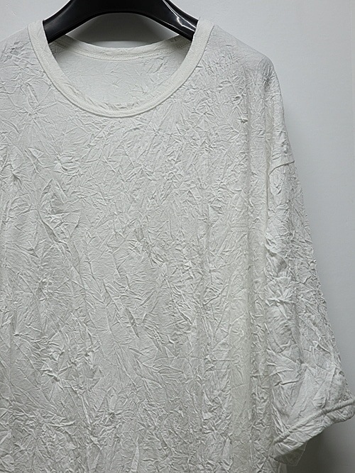 Ground Y�����饦��ɥ磻/COTTON POLYESTER HEM JUMBO SHORT SLEEVED T/WHITE.