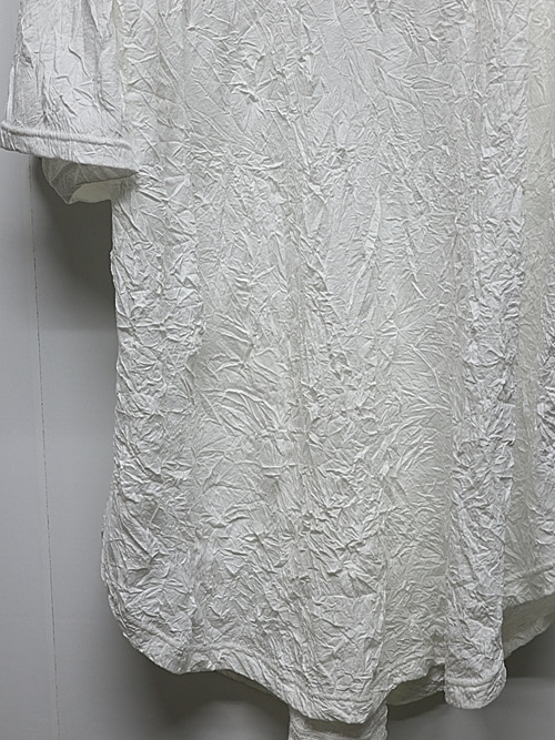 Ground Y�����饦��ɥ磻/COTTON POLYESTER HEM JUMBO SHORT SLEEVED T/WHITE.