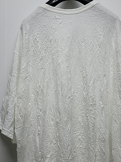 Ground Y�����饦��ɥ磻/COTTON POLYESTER HEM JUMBO SHORT SLEEVED T/WHITE.